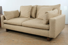 Load image into Gallery viewer, West Elm Harmony 82" Sofa in Sand Performance Distressed Velvet
