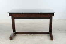 Load image into Gallery viewer, Whalen Contemporary Wood Writing Desk with Black Glass Top
