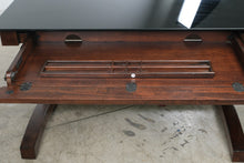 Load image into Gallery viewer, Whalen Contemporary Wood Writing Desk with Black Glass Top
