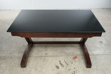 Load image into Gallery viewer, Whalen Contemporary Wood Writing Desk with Black Glass Top
