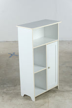 Load image into Gallery viewer, White Storage Cabinet Bookcase Bathroom Linen Cabinet with Shelves
