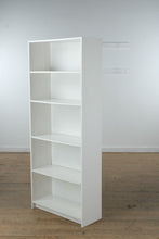 Load image into Gallery viewer, White Five-Shelf Bookcase with Adjustable Shelves - 72&quot; Tall
