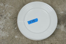 Load image into Gallery viewer, White Ribbed Dinnerware Set 16 Piece Plates Bowls Mugs Contemporary Ceramic
