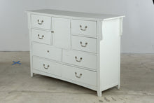 Load image into Gallery viewer, White Cottage Style 8 Drawer Dresser with Center Cabinet #1- Online Only

