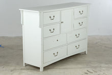 Load image into Gallery viewer, White Cottage Style 8 Drawer Dresser with Center Cabinet #1- Online Only
