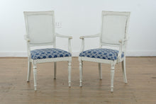 Load image into Gallery viewer, Antique-Style Painted Drop-Leaf Dining Table with Mixed Cane-Back Chairs, 5-Piece Set
