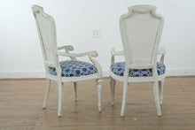 Load image into Gallery viewer, Antique-Style Painted Drop-Leaf Dining Table with Mixed Cane-Back Chairs, 5-Piece Set
