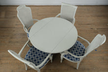 Load image into Gallery viewer, Antique-Style Painted Drop-Leaf Dining Table with Mixed Cane-Back Chairs, 5-Piece Set
