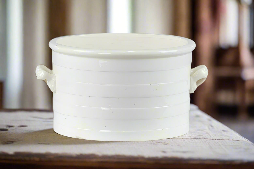 White Ironstone Footbath / Planter
