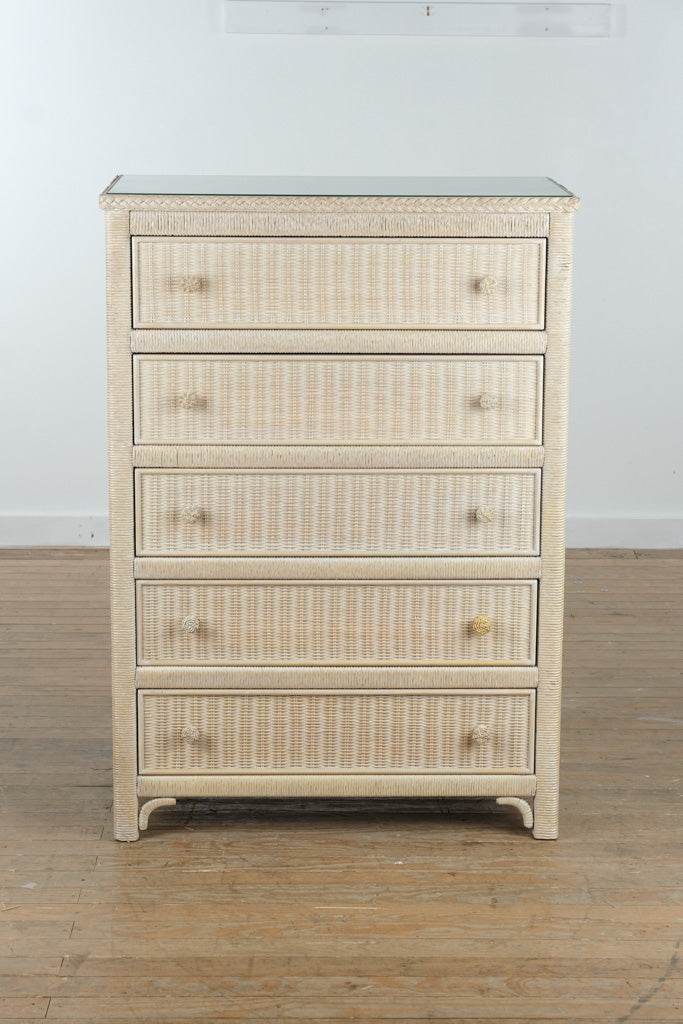 Coastal Woven 5-Drawer Chest by Henry Link for Lexington