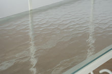 Load image into Gallery viewer, White Wrought Iron Baker’s Rack with Glass Shelves
