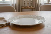 Load image into Gallery viewer, Portugal White Ceramic Oval Serving Platter Embossed Grapes Leaves

