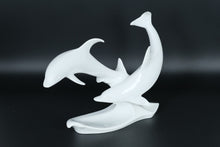 Load image into Gallery viewer, Kaiser Glazed Porcelain Dolphin Figurine – West Germany, White Gloss Finish
