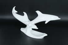 Load image into Gallery viewer, Kaiser Glazed Porcelain Dolphin Figurine – West Germany, White Gloss Finish
