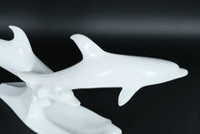 Load image into Gallery viewer, Kaiser Glazed Porcelain Dolphin Figurine – West Germany, White Gloss Finish

