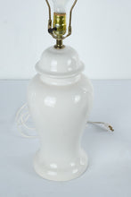 Load image into Gallery viewer, White Ginger Jar Table Lamp Classic Chinoiserie Coastal Decor
