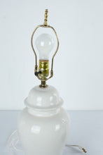 Load image into Gallery viewer, White Ginger Jar Table Lamp Classic Chinoiserie Coastal Decor

