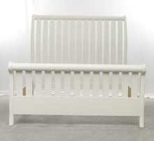 Load image into Gallery viewer, White Queen Size Slat Sleigh Bed
