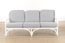 Load image into Gallery viewer, White Rattan Sofa - New Custom Cushions
