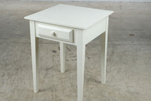 Load image into Gallery viewer, White Side Table with Drawer
