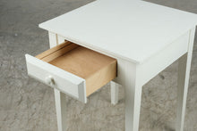 Load image into Gallery viewer, White Side Table with Drawer
