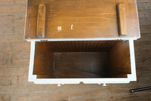 Load image into Gallery viewer, Vintage Painted Pine Tilt Top Hamper Cabinet Six Drawer Front Storage Chest
