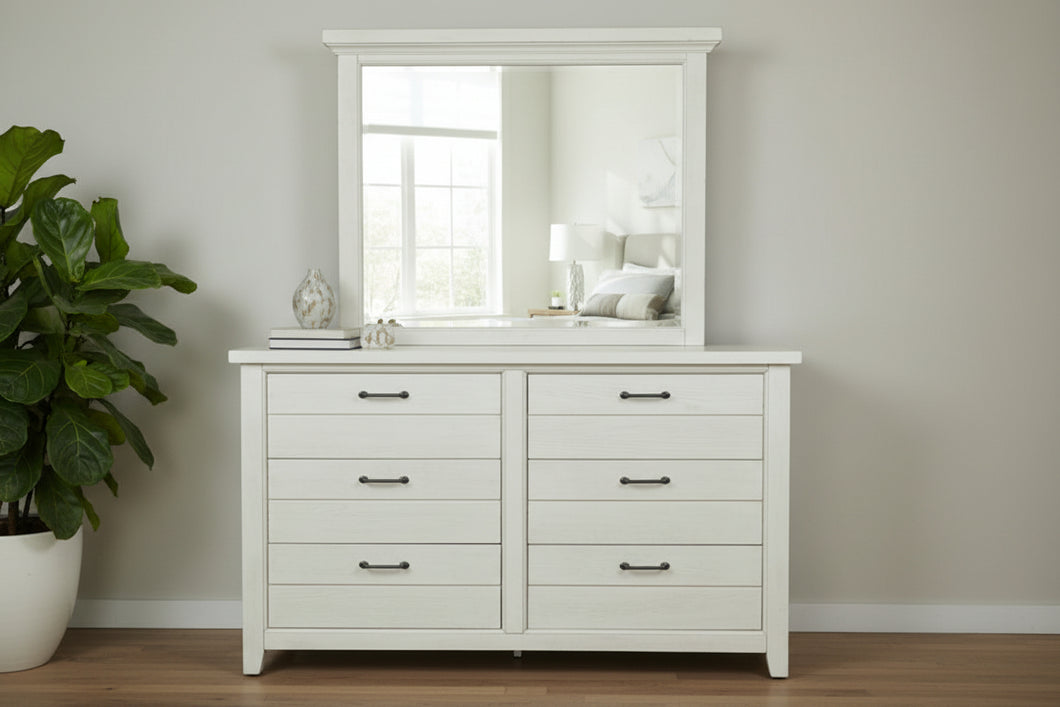 white farmhouse dresser Briar Lake Farmhouse Dresser in Antique White with Mirror – Craze Furniture and Antiques