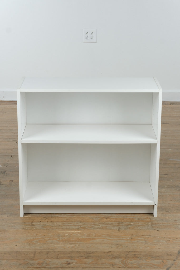 White Adjustable Two-Shelf Bookcase – 30
