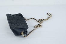 Load image into Gallery viewer, Whiting and Davis Black Metal Mesh Leather Crossbody Shoulder Bag
