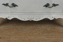 Load image into Gallery viewer, French Provincial Style Tall Chest of Drawers with Bombe Front and Carved Detail
