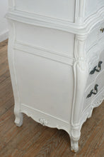 Load image into Gallery viewer, French Provincial Style Tall Chest of Drawers with Bombe Front and Carved Detail
