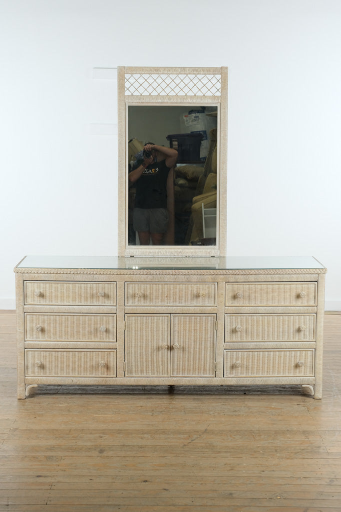 Henry Link Wicker Dresser with Mirror – Lexington Furniture