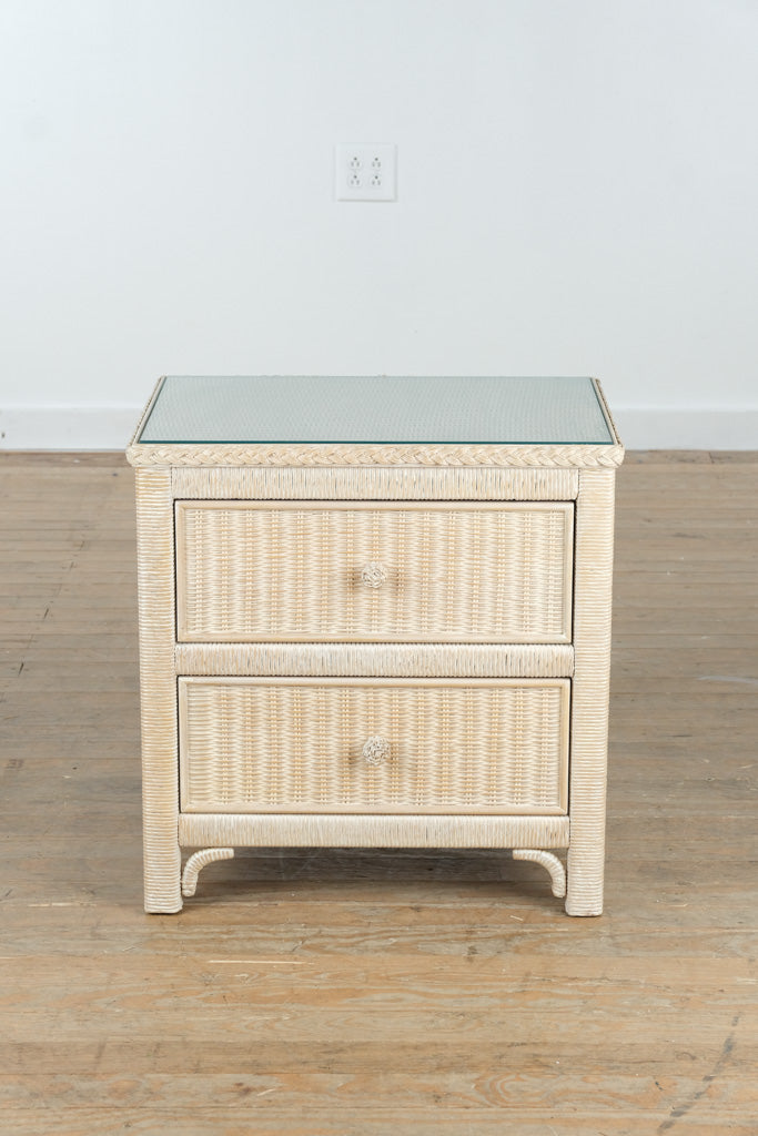 Henry Link Wicker Nightstand with Glass Top – Lexington Furniture