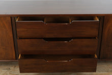 Load image into Gallery viewer, Rare John Widdicomb 84” Mid-Century Modern 9-Drawer Dresser
