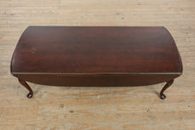 Load image into Gallery viewer, Vintage Solid Wood Drop Leaf Coffee Table with Queen Anne Legs
