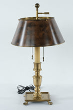 Load image into Gallery viewer, Wildwood Solid Brass Table Lamp with Tole-Style Metal Shade &amp; Claw Feet Base – 25” Tall Luxury Traditional Lamp
