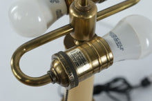 Load image into Gallery viewer, Wildwood Solid Brass Table Lamp with Tole-Style Metal Shade &amp; Claw Feet Base – 25” Tall Luxury Traditional Lamp
