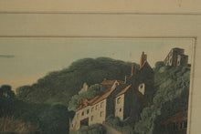 Load image into Gallery viewer, Antique Hand Colored Engraving Clovelly on the Coast of North Devon Framed Print
