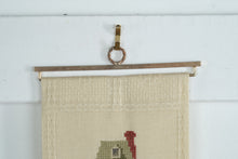 Load image into Gallery viewer, Vintage Williamsburg Needlepoint Wall Hanging Colonial Shops Textile Art
