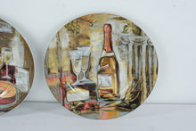 Load image into Gallery viewer, Sakura Table “Classico” Silvia Vassileva Wine Plates – Set of 2 8” Stoneware Decorative Plates
