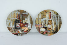 Load image into Gallery viewer, Sakura Table “Classico” Silvia Vassileva Wine Plates – Set of 2 8” Stoneware Decorative Plates
