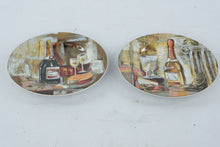 Load image into Gallery viewer, Sakura Table “Classico” Silvia Vassileva Wine Plates – Set of 2 8” Stoneware Decorative Plates
