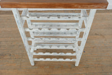 Load image into Gallery viewer, Rustic Whitewashed Wood Wine Rack Console Table 36 Inch
