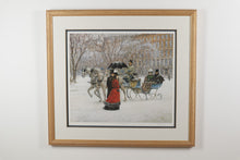 Load image into Gallery viewer, Alan Maley Victorian Winter Scene Print Collection Set of 3 Signed Numbered Framed
