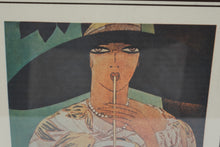 Load image into Gallery viewer, Vintage Harriet Meserole Lady Drinking Straw Vogue August 1 1926 Cover Framed Art Print
