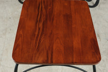 Load image into Gallery viewer, 5 Piece Round Wood and Wrought Iron Dining Set with Leaf
