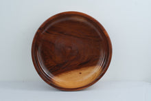 Load image into Gallery viewer, Large Turned Wood Salad Bowl 13 Inch Two Tone Decorative Centerpiece
