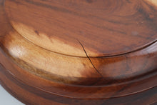 Load image into Gallery viewer, Large Turned Wood Salad Bowl 13 Inch Two Tone Decorative Centerpiece
