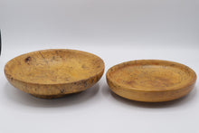 Load image into Gallery viewer, Set of 2 Signed Spalted Wood Turned Bowls Rustic Artisan Decor
