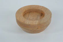 Load image into Gallery viewer, Natural Wood Round Candle Holder – 7" x 3"
